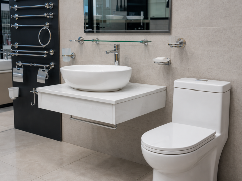 Bộ thiết bị vệ sinh INAX trưng bày showroom