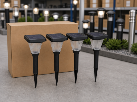 Đèn sân vườn NLMT cắm đất LED 10W (bộ 4 cái)