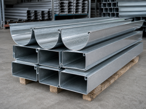 Máng xối tôn mạ kẽm 0.45