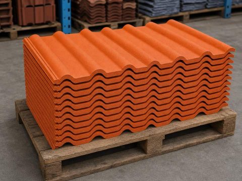 Ngói sóng xi măng Đồng Tâm màu cam 40x22cm